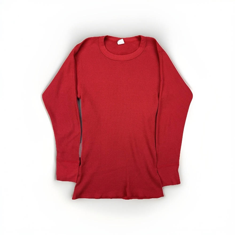 Vintage Long John's Thermal Underwear Shirt Mens‎ Large Waffle Knit USA 1960's